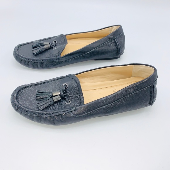 Vince Camuto Women Piercee Black Leather Moccasin - Picture 3 of 5